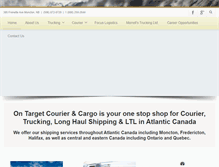 Tablet Screenshot of ontargetcourier.ca